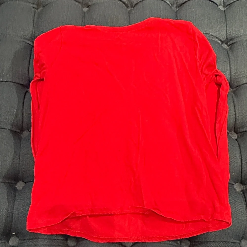 The Children's Place Red and Green Holiday Long Sleeve Tee 100% cotton (LR)